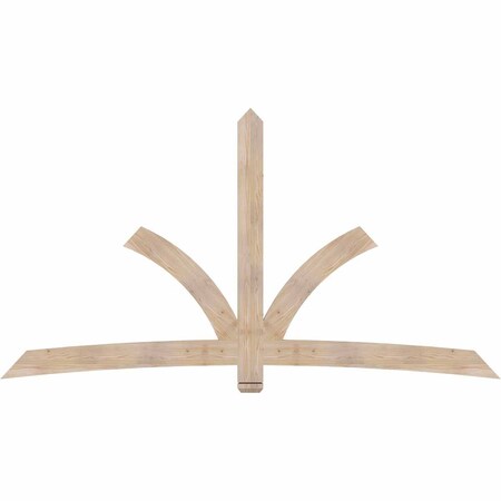 Ekena Millwork Davenport Smooth Timber Gable Bracket, Douglas Fir, 108"W x 58"H x 1 1/2"D x 5 1/2"F, 13/12 Pitch GBW108X58X0206DAV00SDF